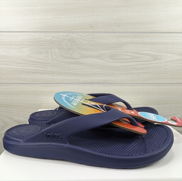 NWT Totes Boost Your mood Flip Flop Shoes Women's Size 9 - Picture 2 of 5